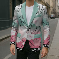 Japanese Kocho Pattern Blazer Insect Pillar Butterfly Flower Fairy - Polynesian Pride