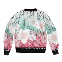 Japanese Kocho Pattern Bomber Jacket Insect Pillar Butterfly Flower Fairy - Polynesian Pride