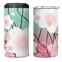 Japanese Kocho Pattern 4 in 1 Can Cooler Tumbler Insect Pillar Butterfly Flower Fairy - Polynesian Pride