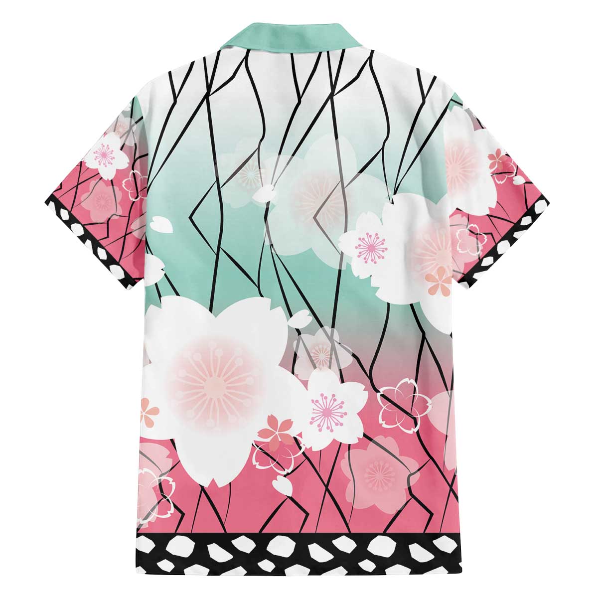 Japanese Kocho Pattern Family Matching Off The Shoulder Long Sleeve Dress and Hawaiian Shirt Insect Pillar Butterfly Flower Fairy - Polynesian Pride