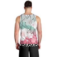 Japanese Kocho Pattern Men Tank Top Insect Pillar Butterfly Flower Fairy - Polynesian Pride