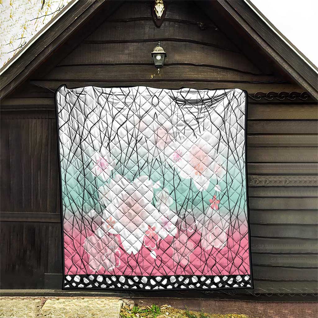 Japanese Kocho Pattern Quilt Insect Pillar Butterfly Flower Fairy - Polynesian Pride