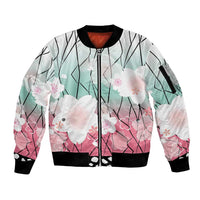 Japanese Kocho Pattern Sleeve Zip Bomber Jacket Insect Pillar Butterfly Flower Fairy - Polynesian Pride