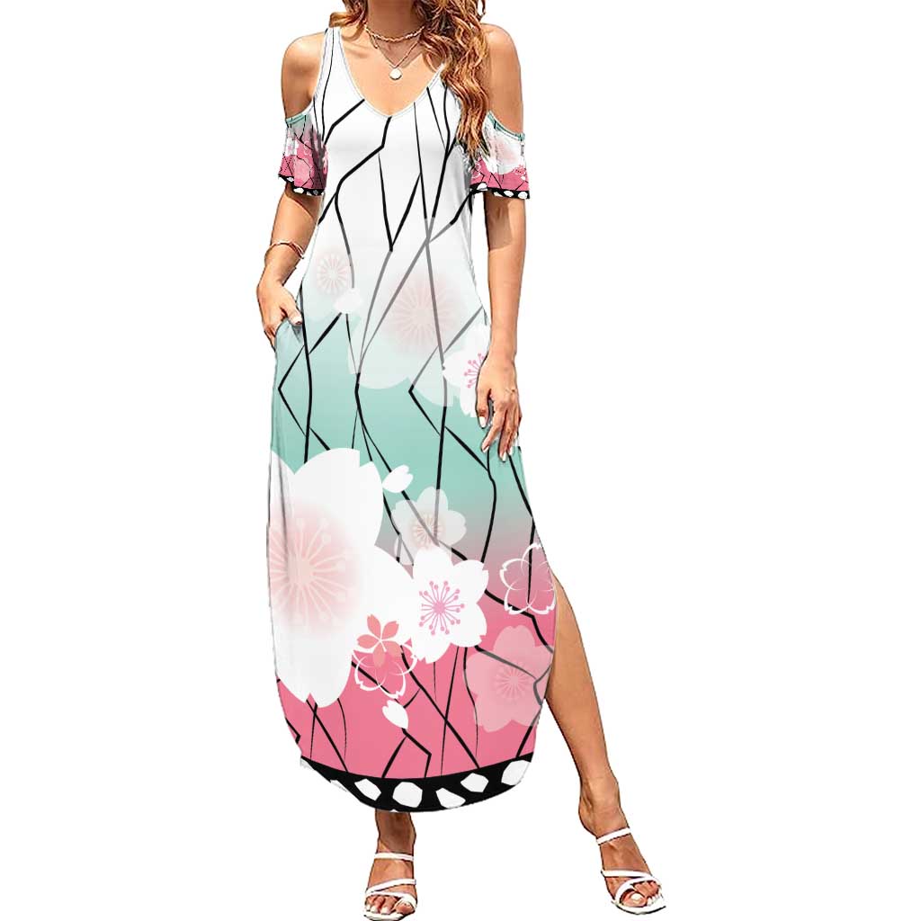 Japanese Kocho Pattern Summer Maxi Dress Insect Pillar Butterfly Flower Fairy - Polynesian Pride