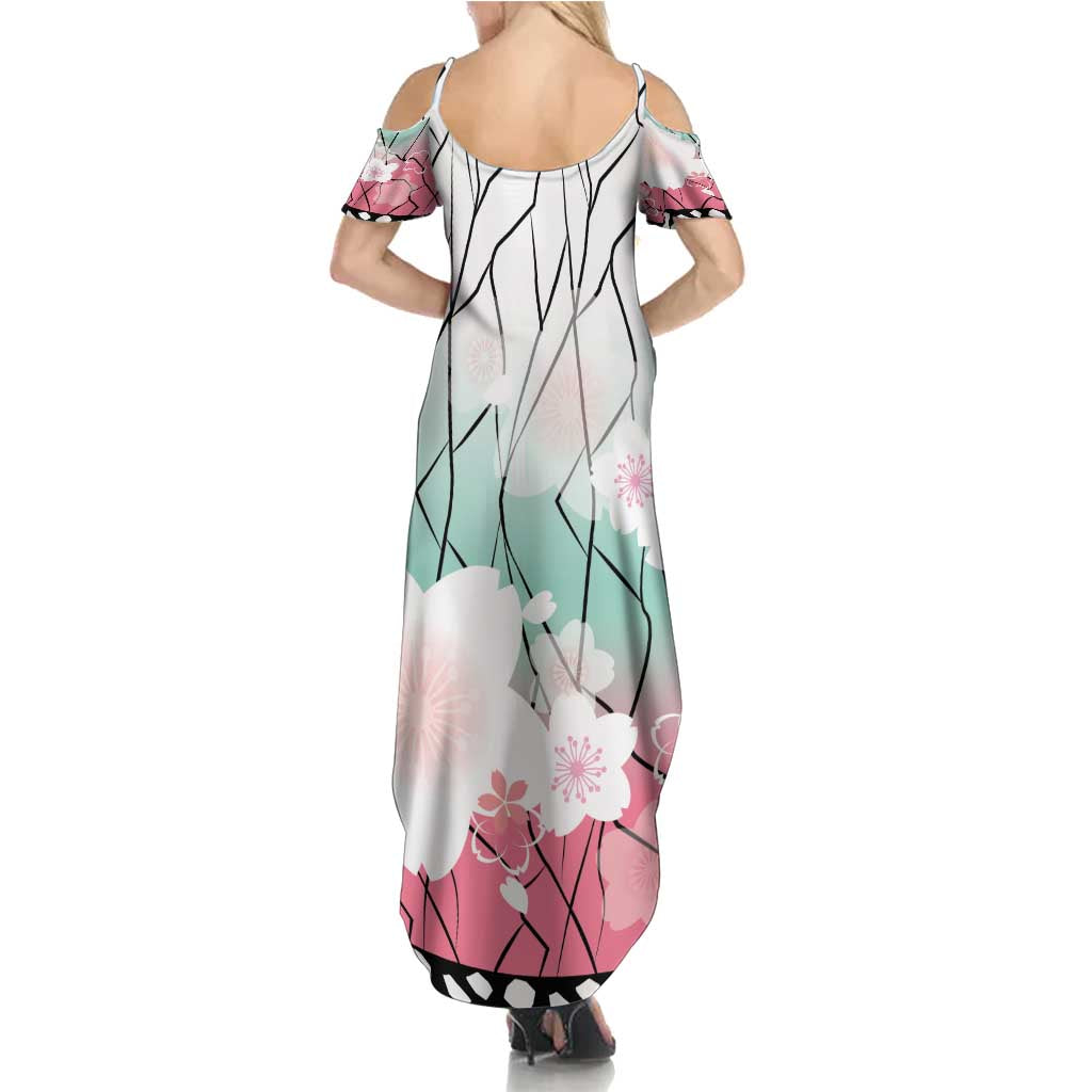 Japanese Kocho Pattern Summer Maxi Dress Insect Pillar Butterfly Flower Fairy - Polynesian Pride