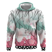 Japanese Kocho Pattern Zip Hoodie Insect Pillar Butterfly Flower Fairy - Polynesian Pride