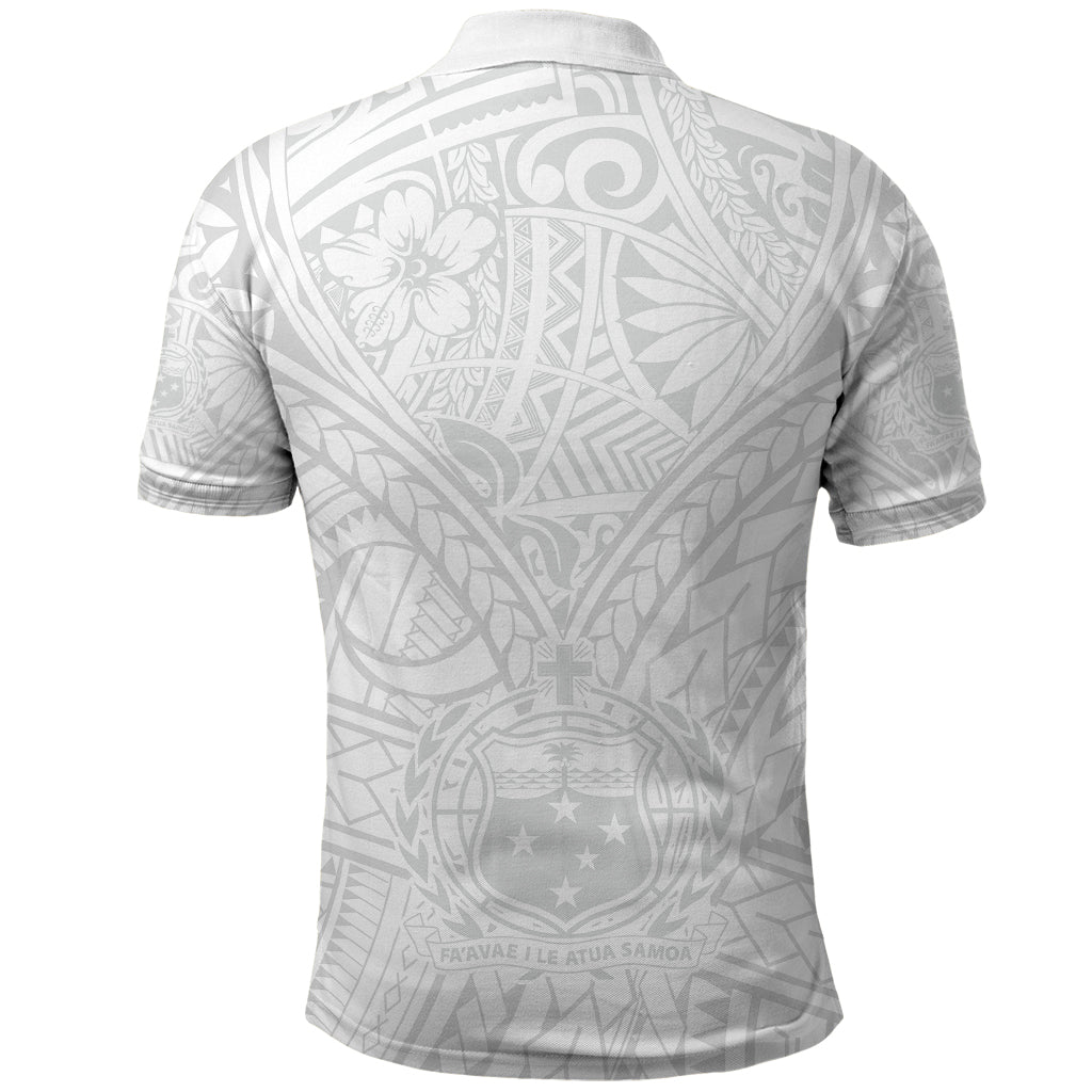 Samoa Lotu Tamaiti Polo Shirt Polynesian White Sunday Simple LT9 - Polynesian Pride
