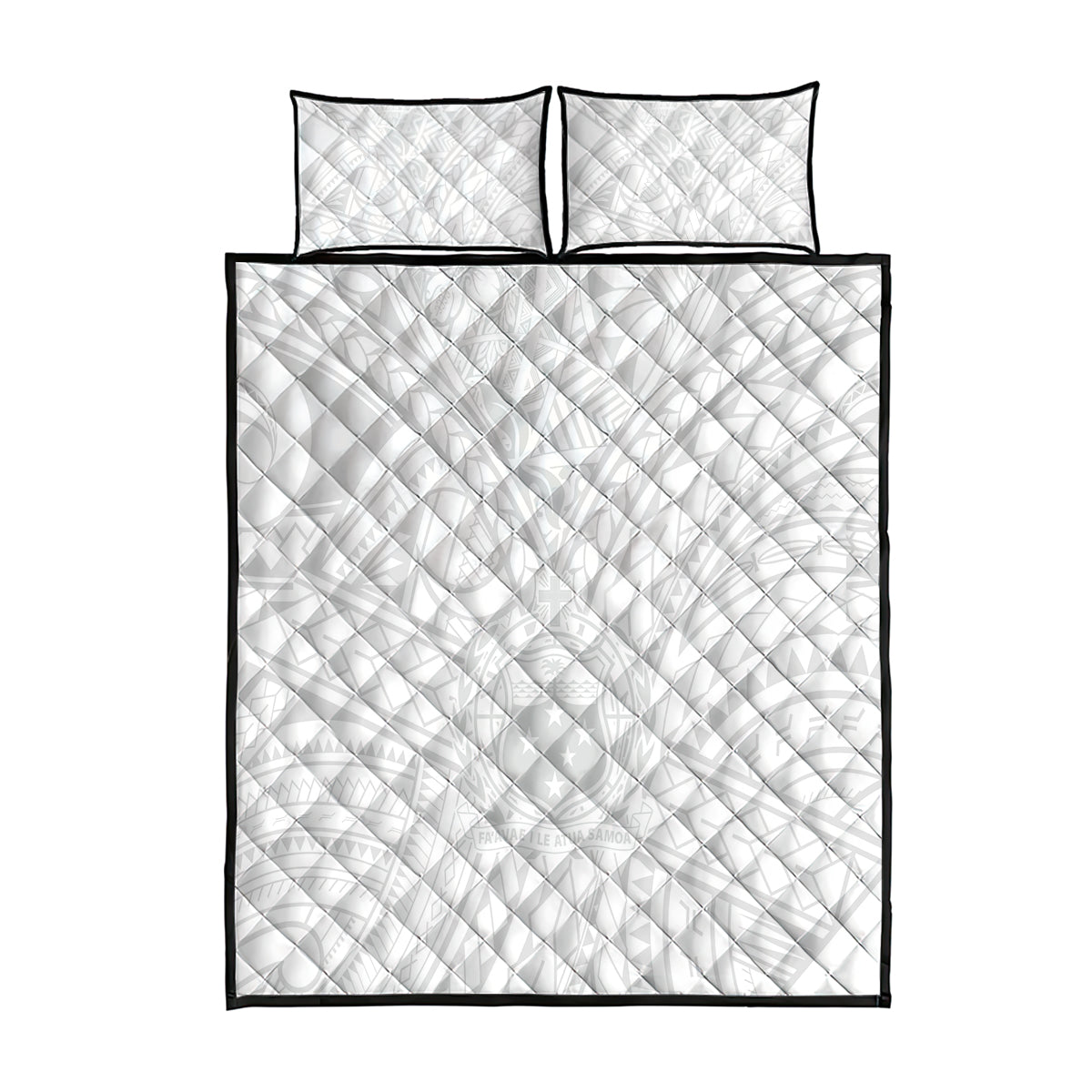 Samoa Lotu Tamaiti Quilt Bed Set Polynesian White Sunday Simple LT9 White - Polynesian Pride