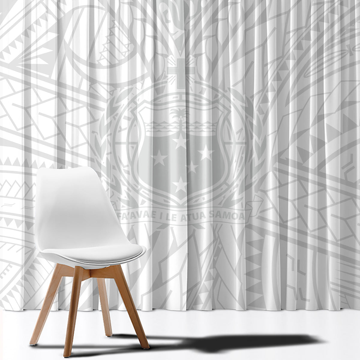 Samoa Lotu Tamaiti Window Curtain Polynesian White Sunday Simple LT9 - Polynesian Pride