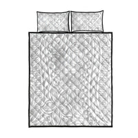 Personalised Samoa Lotu Tamait Quilt Bed Set Tropical Plant White Sunday With Polynesia Pattern LT9 White - Polynesian Pride