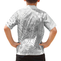Personalised Tonga White Sunday Family Matching Long Sleeve Bodycon Dress and Hawaiian Shirt Tropical Plant With Polynesian Pattern LT9 - Polynesian Pride