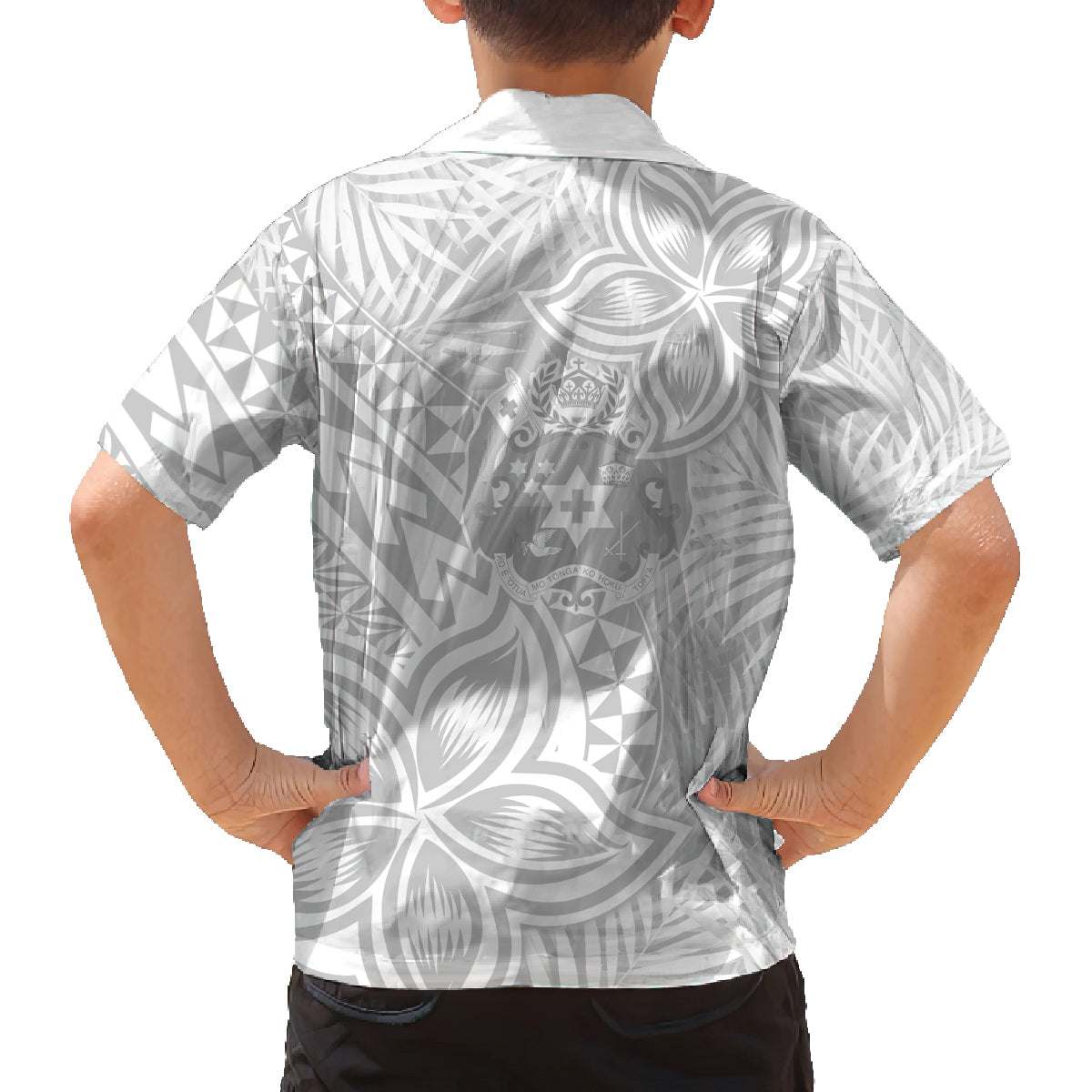 Personalised Tonga White Sunday Family Matching Long Sleeve Bodycon Dress and Hawaiian Shirt Tropical Plant With Polynesian Pattern LT9 - Polynesian Pride