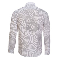 Personalised Tonga White Sunday Family Matching Summer Maxi Dress and Hawaiian Shirt Tropical Plant With Polynesian Pattern LT9 - Polynesian Pride