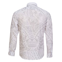 Tonga White Sunday Family Matching Summer Maxi Dress and Hawaiian Shirt Polynesian Plumeria Tribal Simple LT9 - Polynesian Pride