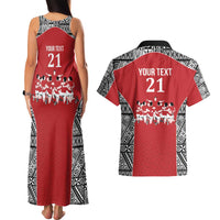 Custom Tonga Rugby Mate Ma'a Couples Matching Tank Maxi Dress and Hawaiian Shirt Tonga XIII Make History Pacific Champions