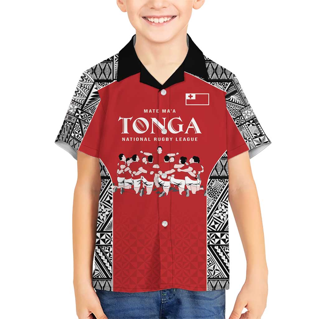 Custom Tonga Rugby Mate Ma'a Family Matching Short Sleeve Bodycon Dress and Hawaiian Shirt Tonga XIII Make History Pacific Champions