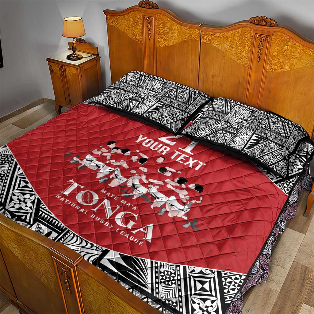 Custom Tonga Rugby Mate Ma'a Quilt Bed Set Tonga XIII Make History Pacific Champions