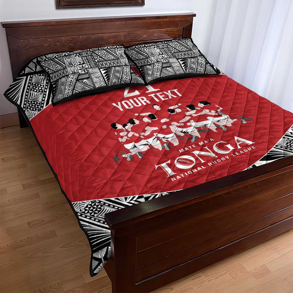 Custom Tonga Rugby Mate Ma'a Quilt Bed Set Tonga XIII Make History Pacific Champions