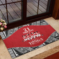 Custom Tonga Rugby Mate Ma'a Rubber Doormat Tonga XIII Make History Pacific Champions