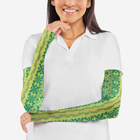 Hawaii Lei with Tribal Quilt Motif Arm Sleeves - Polynesian Pride