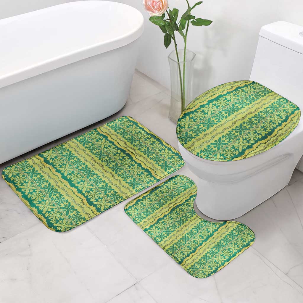 Hawaii Lei with Tribal Quilt Motif Bathroom Set - Polynesian Pride