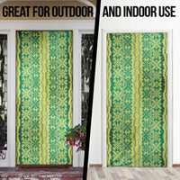 Hawaii Lei with Tribal Quilt Motif Door Cover - Polynesian Pride