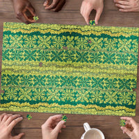 Hawaii Lei with Tribal Quilt Motif Puzzle - Polynesian Pride