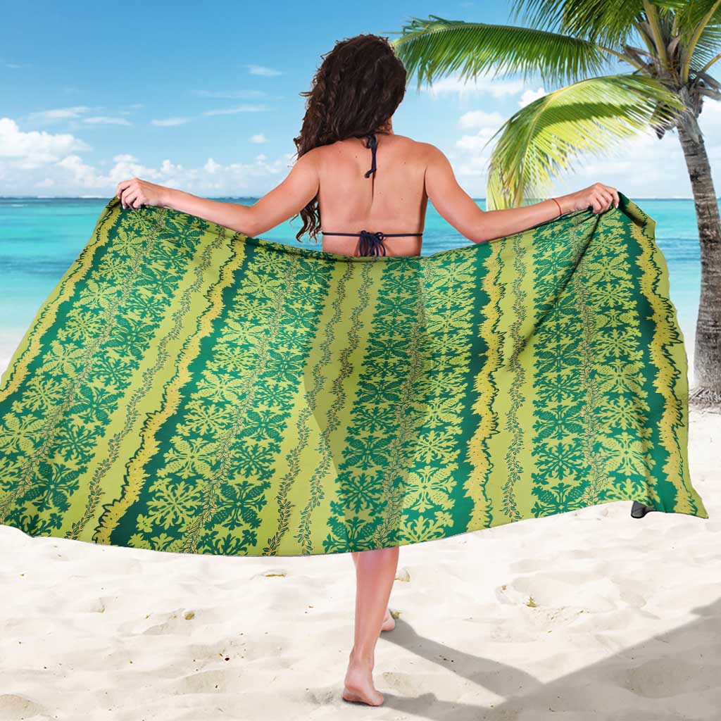 Hawaii Lei with Tribal Quilt Motif Sarong