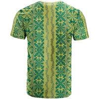 Hawaii Lei with Tribal Quilt Motif T Shirt