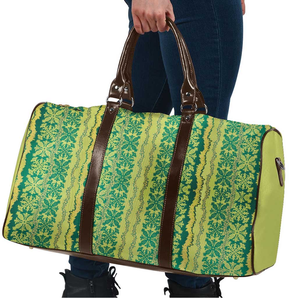 Hawaii Lei with Tribal Quilt Motif Travel Bag - Polynesian Pride