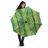 Hawaii Lei with Tribal Quilt Motif Umbrella - Polynesian Pride