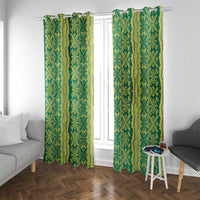 Hawaii Lei with Tribal Quilt Motif Window Curtain