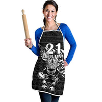 New Zealand Rugby Warrior Custom Apron Black Fern Taniko Motif LT9 - Polynesian Pride