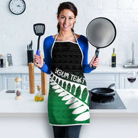 Green Silver Fern Spirit Taniko Tukutuku Personalised Apron - Polynesian Pride