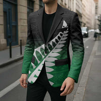 Green Silver Fern Spirit Taniko Tukutuku Personalised Blazer - Polynesian Pride