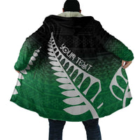 Green Silver Fern Spirit Taniko Tukutuku Personalised Cloak - Polynesian Pride