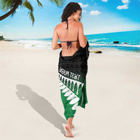Green Silver Fern Spirit Taniko Tukutuku Personalised Sarong