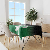 Green Silver Fern Spirit Taniko Tukutuku Personalised Tablecloth