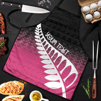 Pink Silver Fern Spirit Taniko Tukutuku Personalised Apron - Polynesian Pride