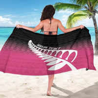 Pink Silver Fern Spirit Taniko Tukutuku Personalised Sarong