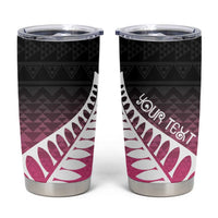 Pink Silver Fern Spirit Taniko Tukutuku Personalised Tumbler Cup