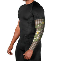 Aloha Puakenikeni Anthurium Pikake Lei Arm Sleeves Chocolate Hawaiian Palaka Pattern LT9 - Polynesian Pride
