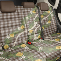 Aloha Puakenikeni Anthurium Pikake Lei Back Car Seat Cover Chocolate Hawaiian Palaka Pattern