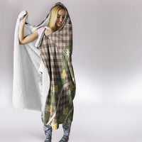 Aloha Puakenikeni Anthurium Pikake Lei Hooded Blanket Chocolate Hawaiian Palaka Pattern LT9 - Polynesian Pride