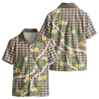 Aloha Puakenikeni Anthurium Pikake Lei Kid Hawaiian Shirt Chocolate Hawaiian Palaka Pattern LT9 - Polynesian Pride