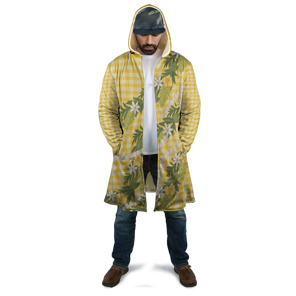 Aloha Puakenikeni Anthurium Pikake Lei Cloak Gold Hawaiian Palaka Pattern