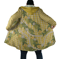 Aloha Puakenikeni Anthurium Pikake Lei Cloak Gold Hawaiian Palaka Pattern