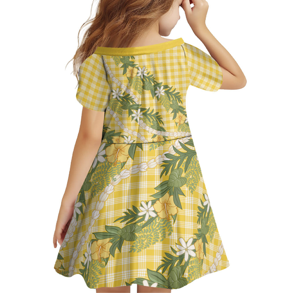 Aloha Puakenikeni Anthurium Pikake Lei Family Matching Off Shoulder Maxi Dress and Hawaiian Shirt Gold Hawaiian Palaka Pattern