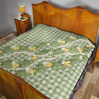 Aloha Puakenikeni Anthurium Pikake Lei Quilt Green Hawaiian Palaka Pattern