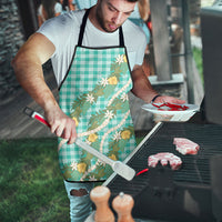 Aloha Puakenikeni Anthurium Pikake Lei Apron Marine Hawaiian Palaka Pattern LT9 - Polynesian Pride